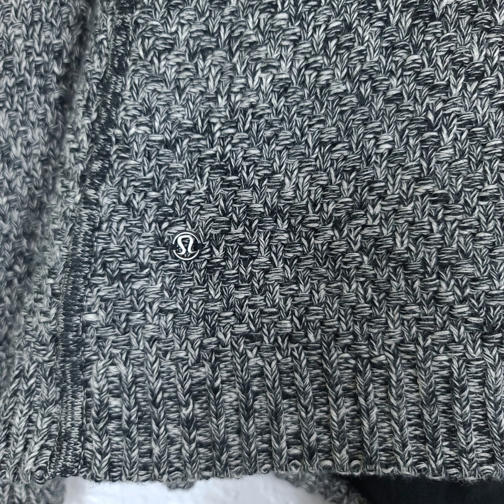 LULULEMON Post Practice Cardigan Ghost Black Knit - Picture 12 of 13